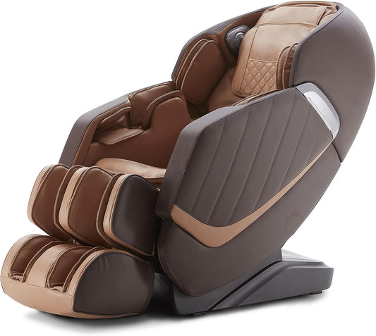 Massage Chairs Full Body Massage Chair Massage Recliner Chair Heated Zero Gravity Massage Chair for Home 3D Body Detection Back Chair Massager Foot Roller Bluetooth Speaker 24Airbags SL Brown